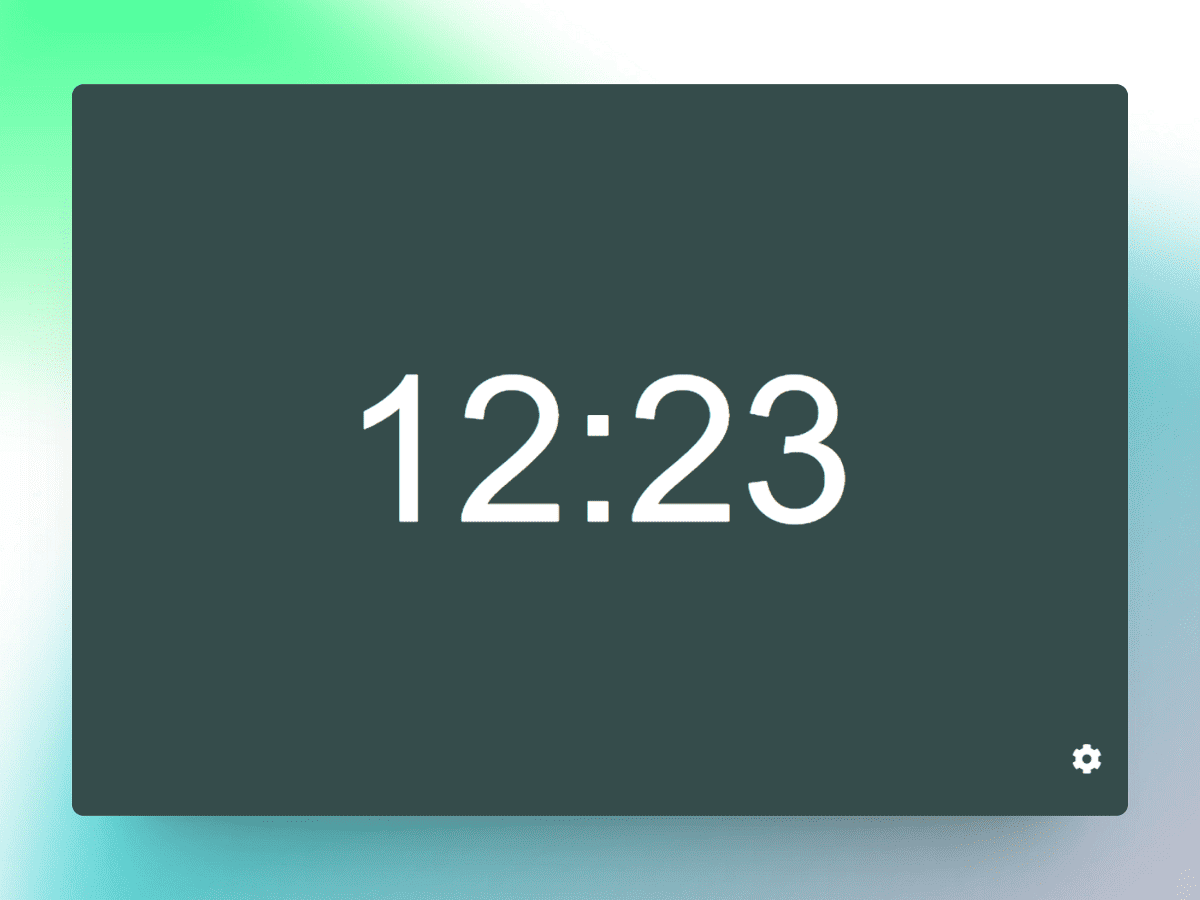 simple digital clock widget